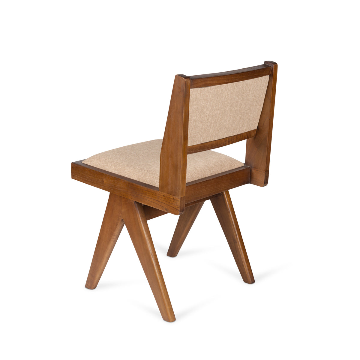 Dining Chair Lecorb Imbottita - Dark Brown - Pierre Jeanneret Edition