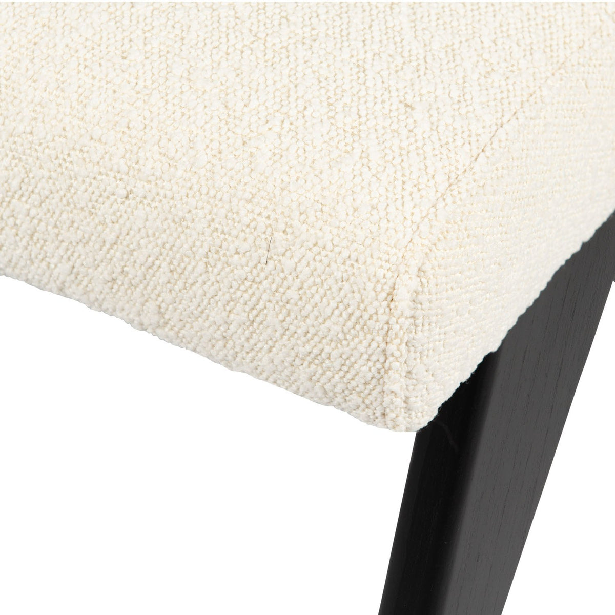 Sedia Dining Sofa Jacques Bouclè Crema - struttura Charcoal Black - Pierre Jeanneret Edition