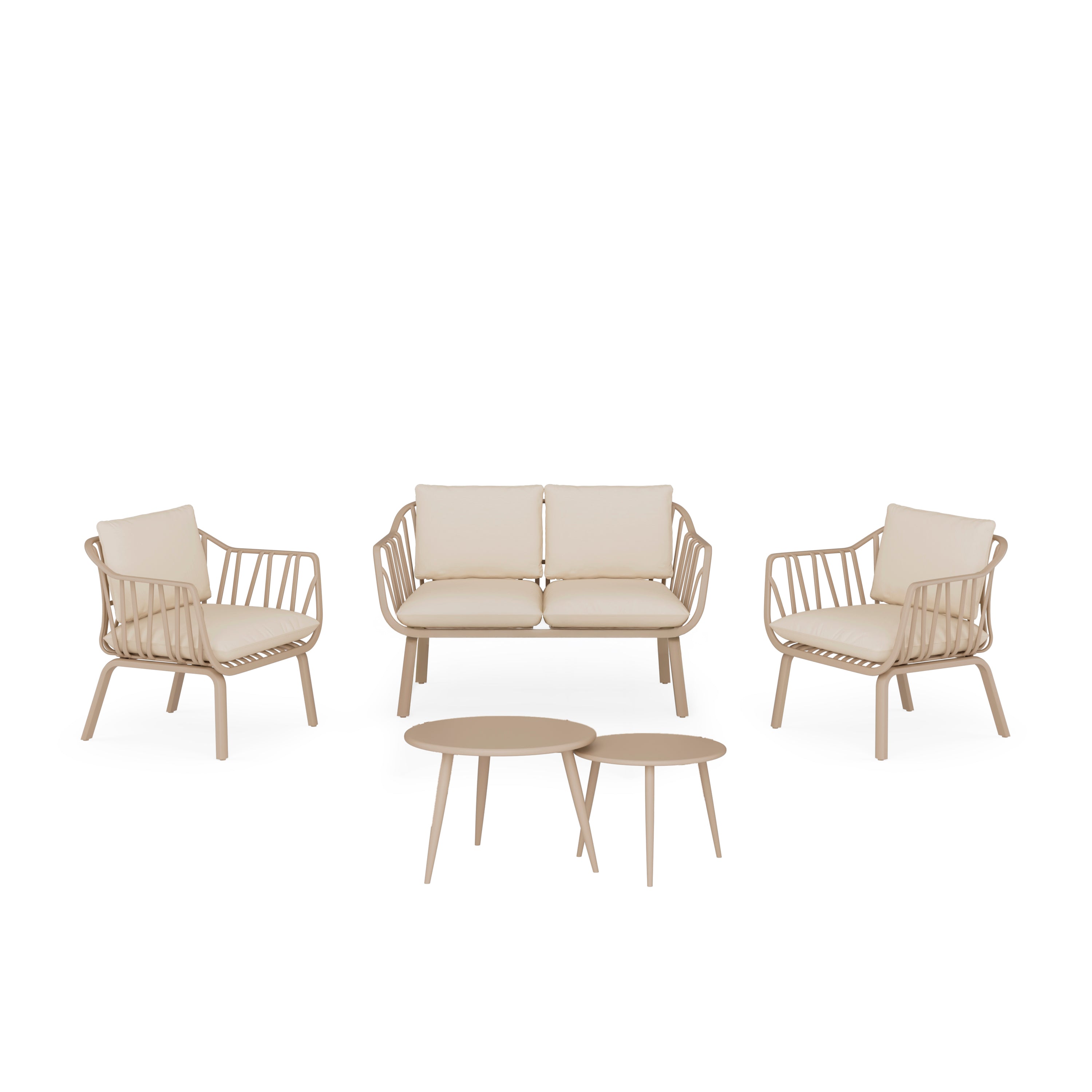 Set da giardino MIKONOS – divano, 2 poltrone e tavolino