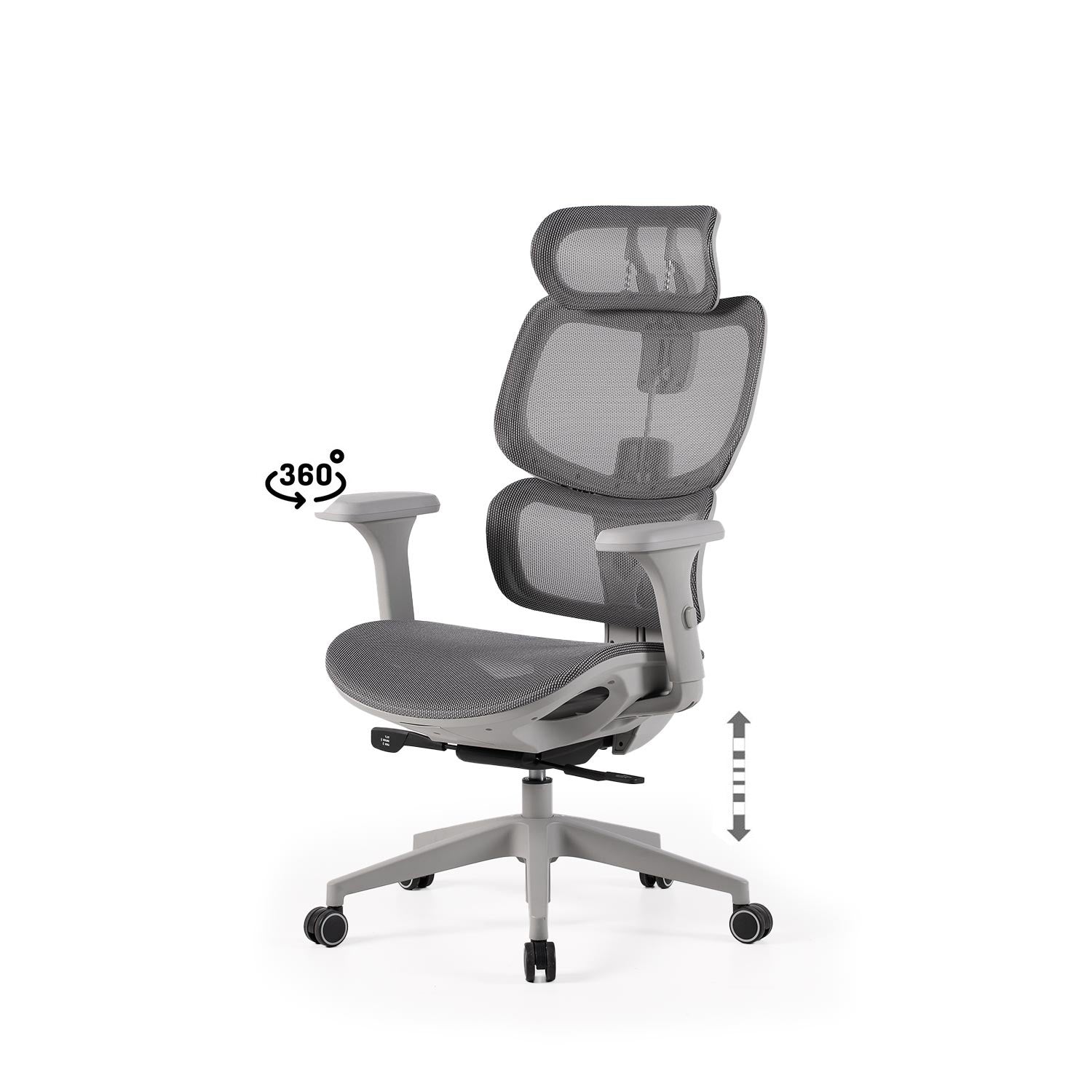 Sedia da ufficio TORONTO - Grigio/Grigio
