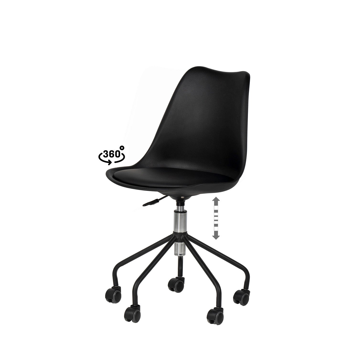 Sedia da ufficio YALE - Nero