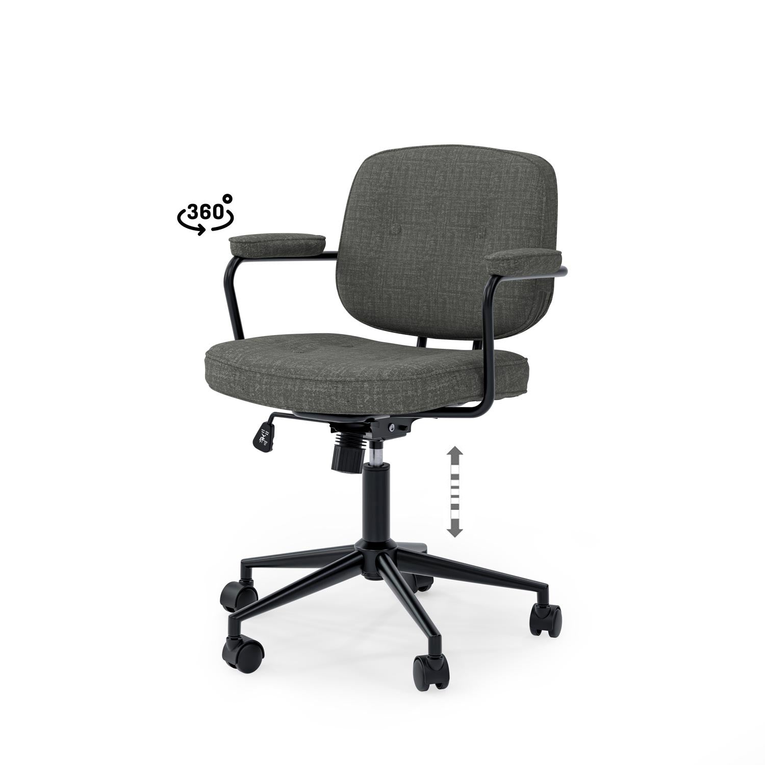 Sedia da ufficio COLUMBIA - Grigio scuro