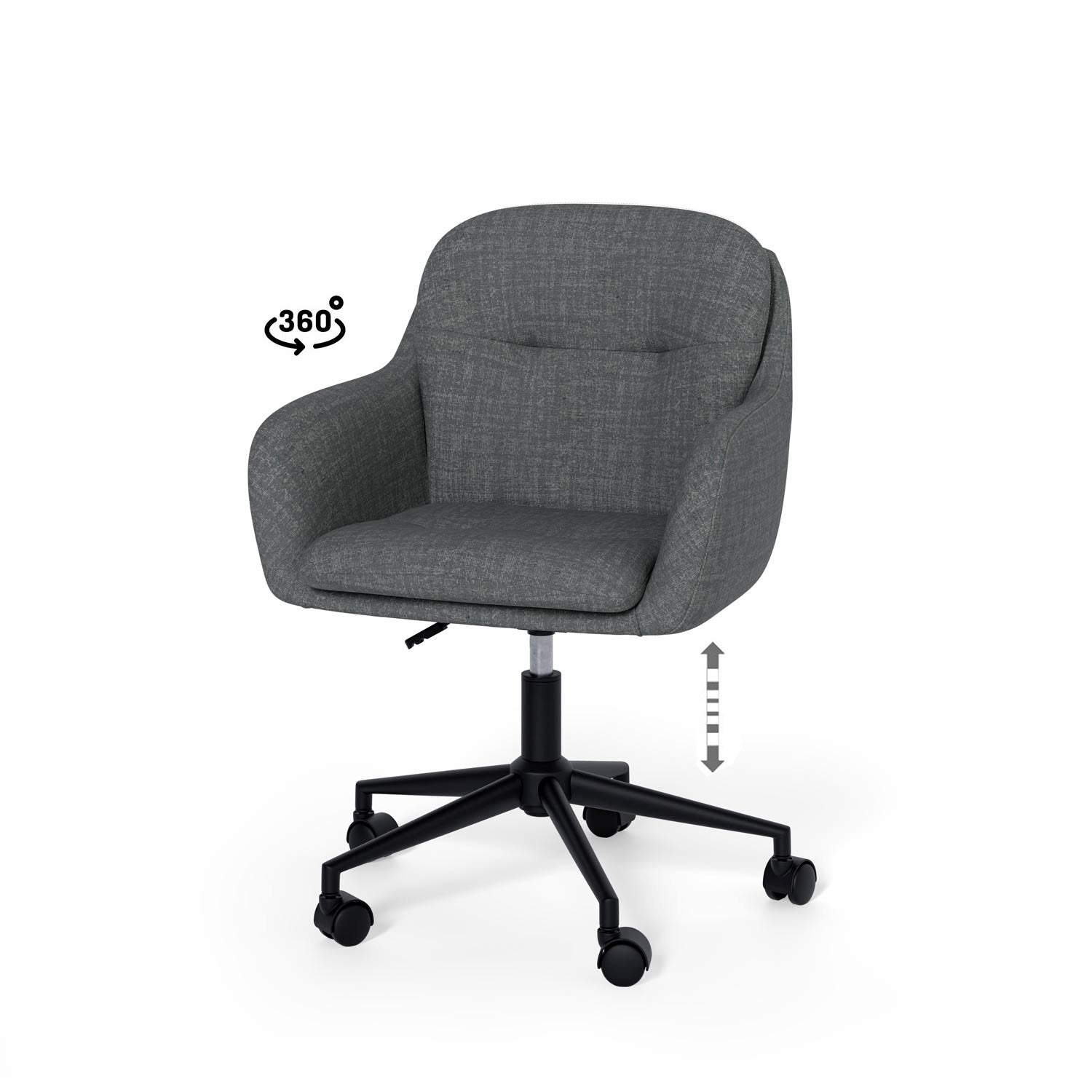 Sedia da ufficio ONTARIO - Grigio scuro