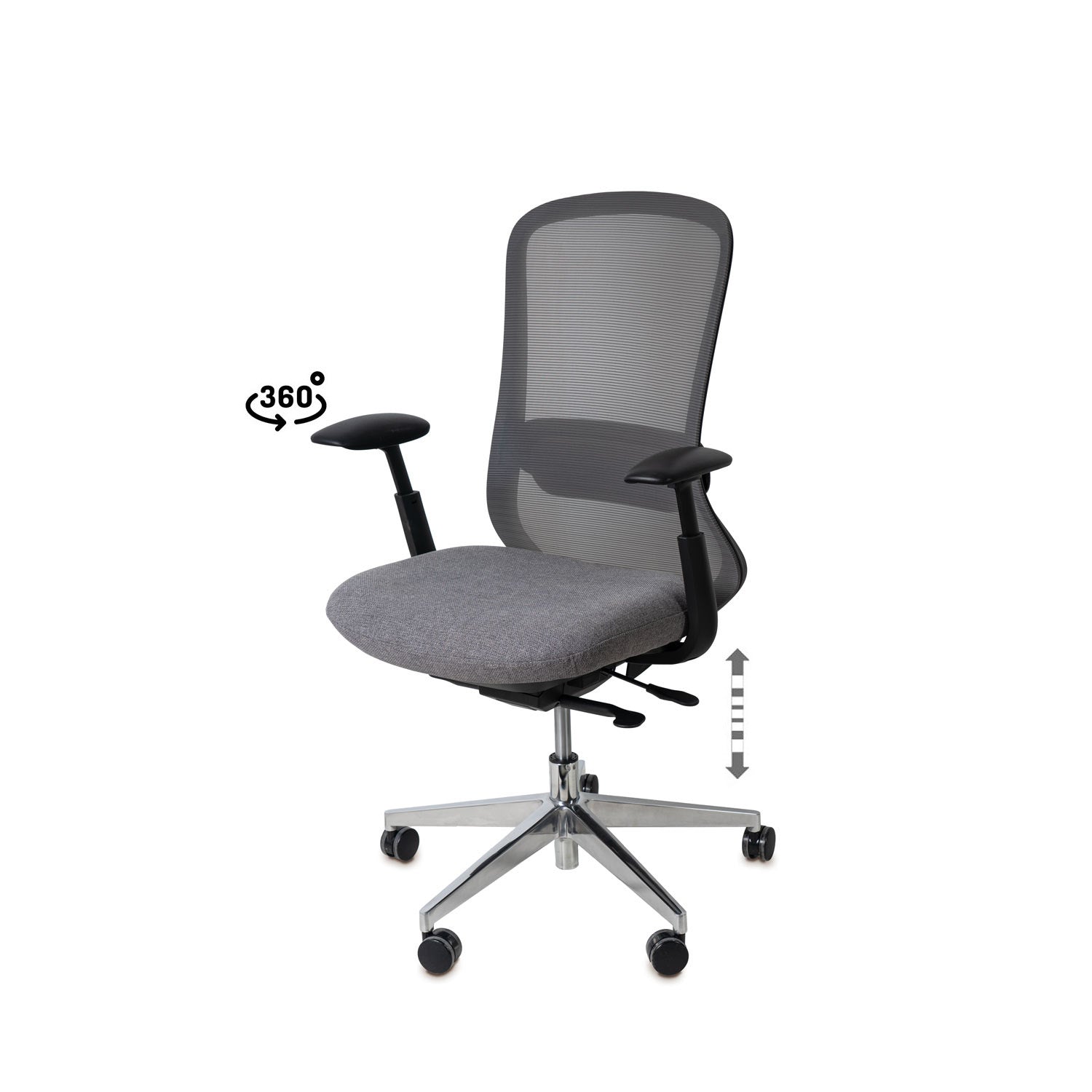 Sedia da ufficio ROTTERDAM - Grigio