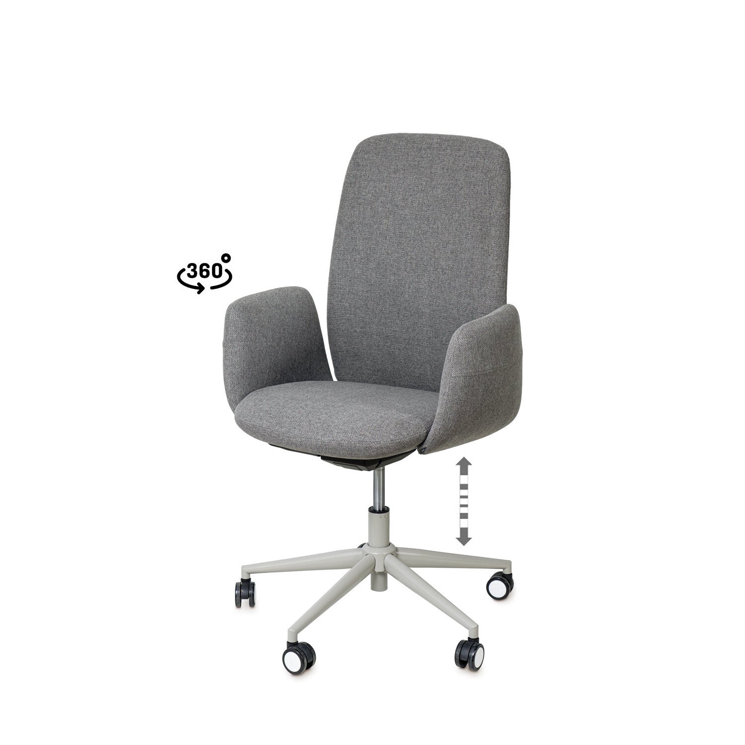 Sedia da ufficio BRITISH - Grigio