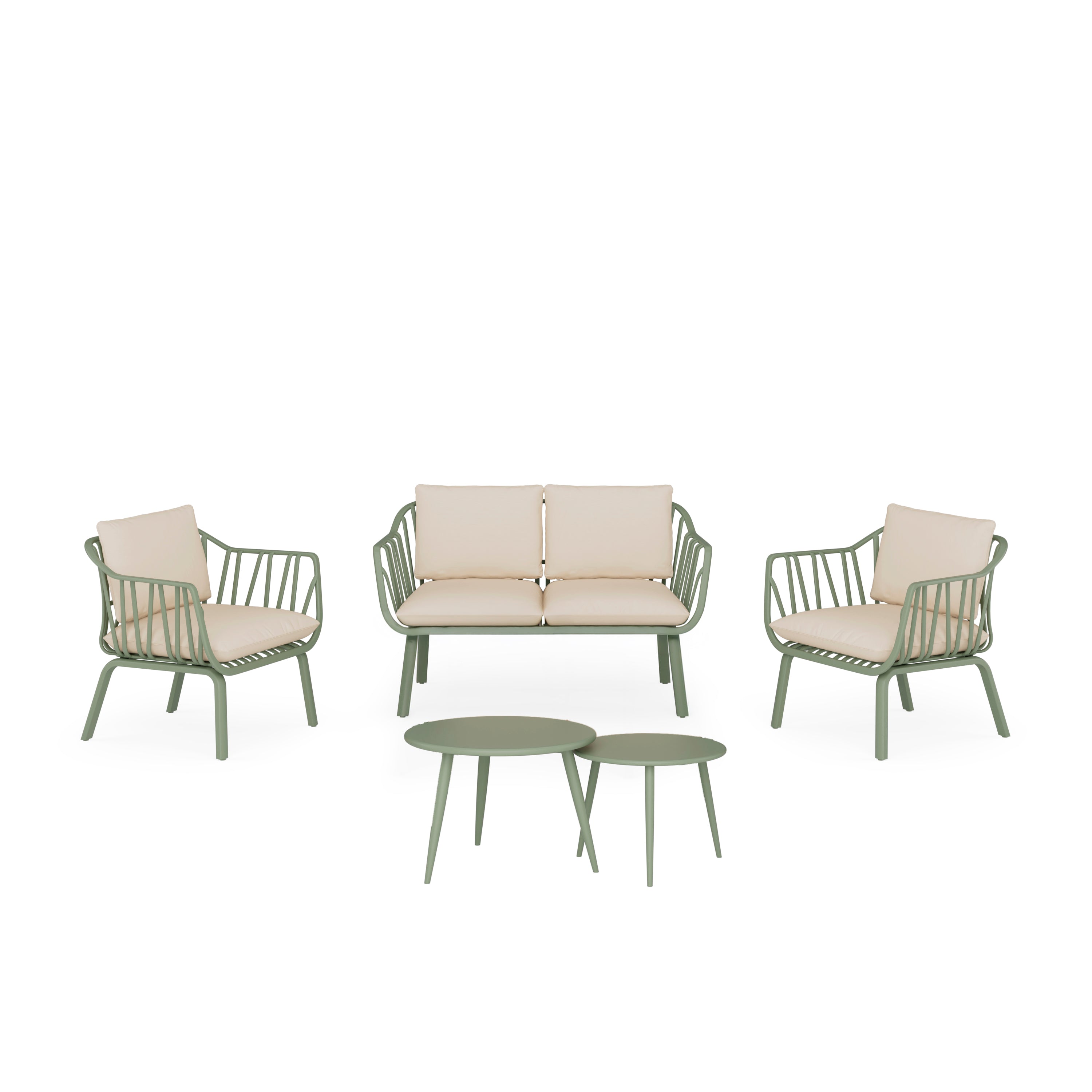Set da giardino MIKONOS – divano, 2 poltrone e tavolino