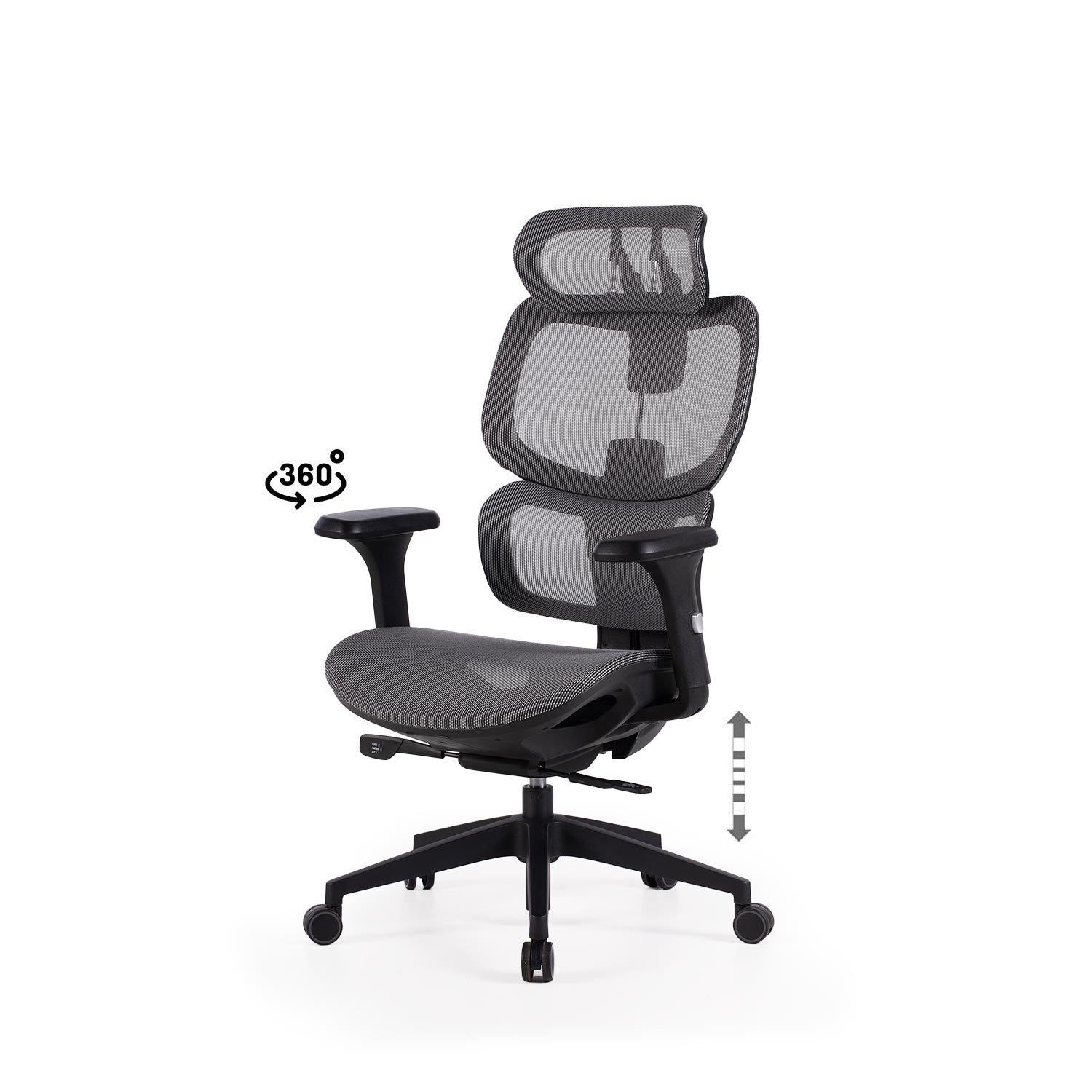 Sedia da ufficio TORONTO - Nero/Grigio