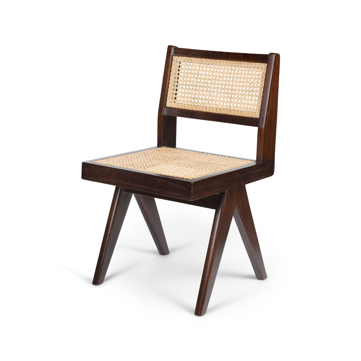 Dining Chair Lecorb - Chandigarh Heritage Brown - Pierre Jeanneret Edition