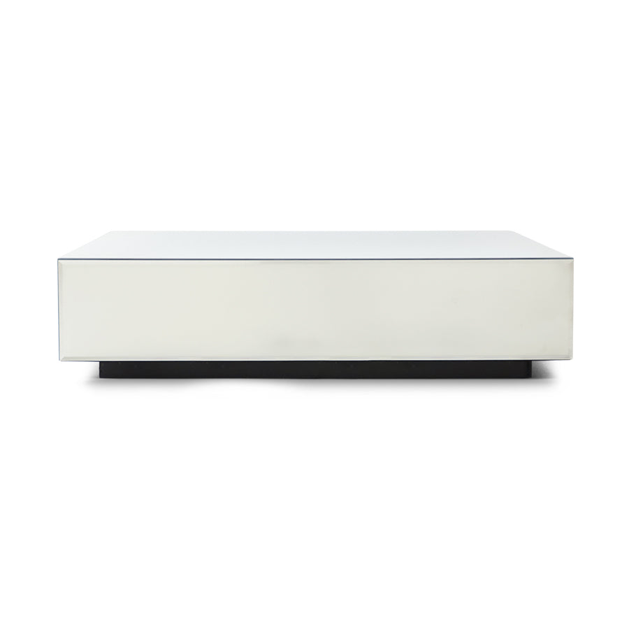 Tavolino da caffè Mirror Block trasparente (90x90 cm)