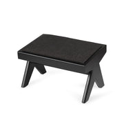 Footstool Kangaroo Imbottito - Charcoal Black - Pierre Jeanneret Edition