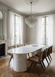 Tavolo da pranzo ETERNO in marmo Calacatta vena Oro 220x100 h75 by Etèream - 100% Made in Italy