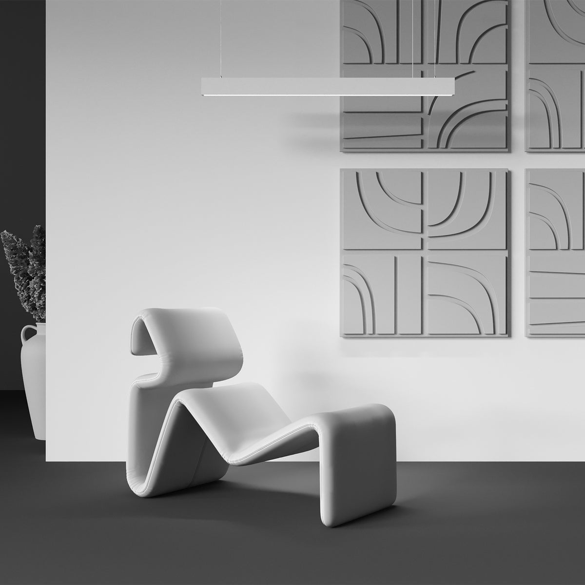 Lampada a sospensione Basis - Maytoni - Bianco - P051PL-36W2.7-6K-W