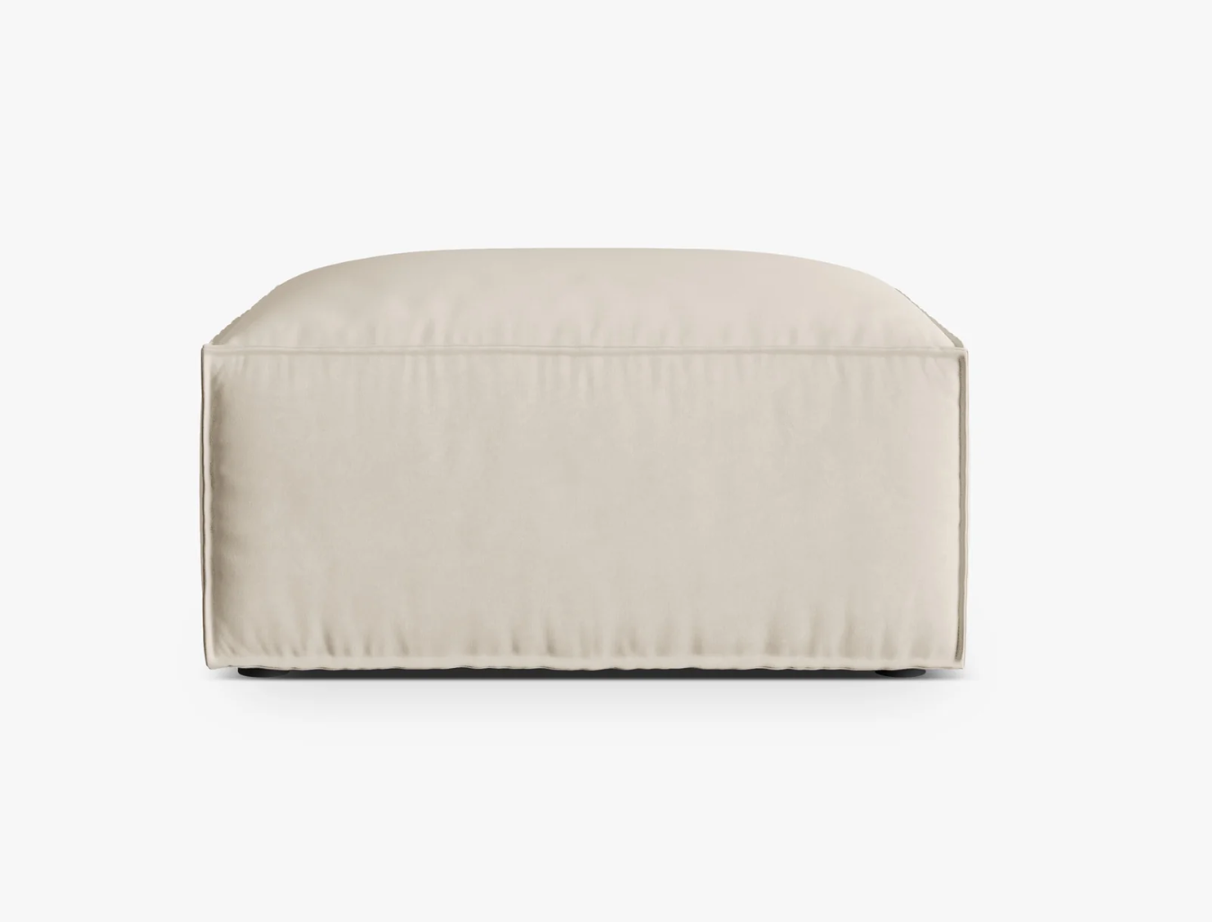 Pouf Nuria 85x85 cm in Velluto Beige