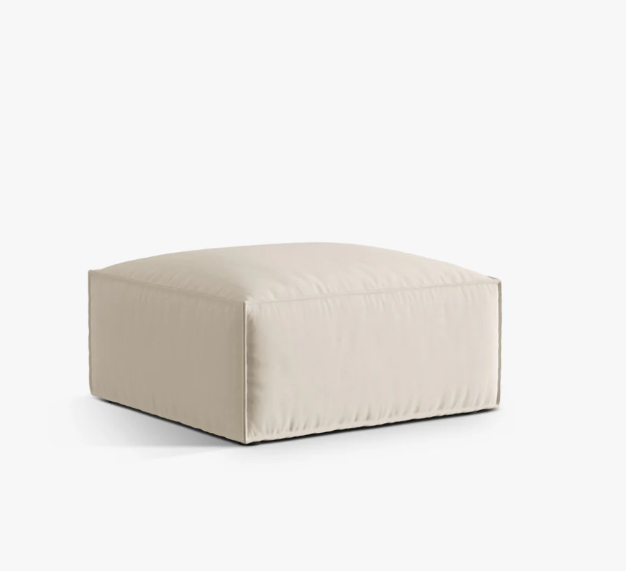 Pouf Nuria 85x85 cm in Velluto Beige