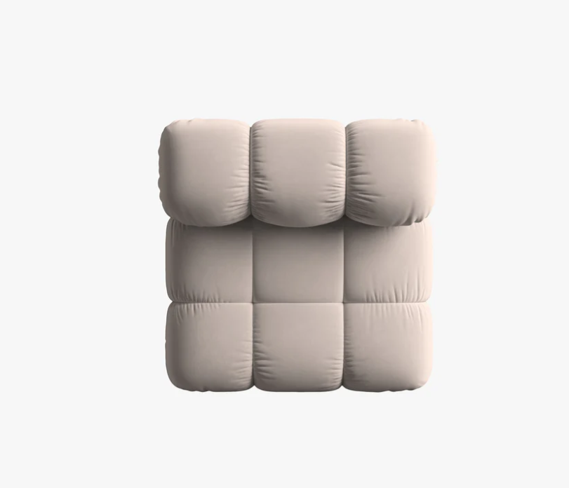Poltrona senza braccioli BELLIS - Velluto Beige