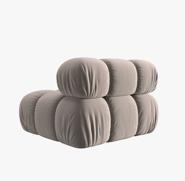 Poltrona senza braccioli BELLIS - Velluto Beige