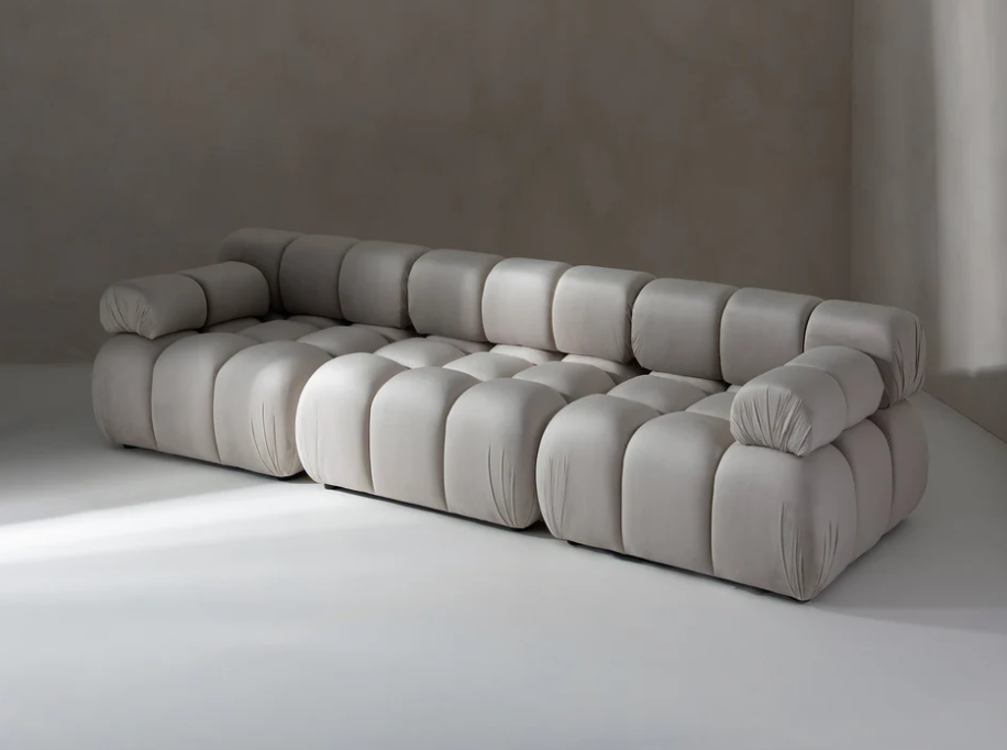 Poltrona senza braccioli BELLIS - Velluto Beige