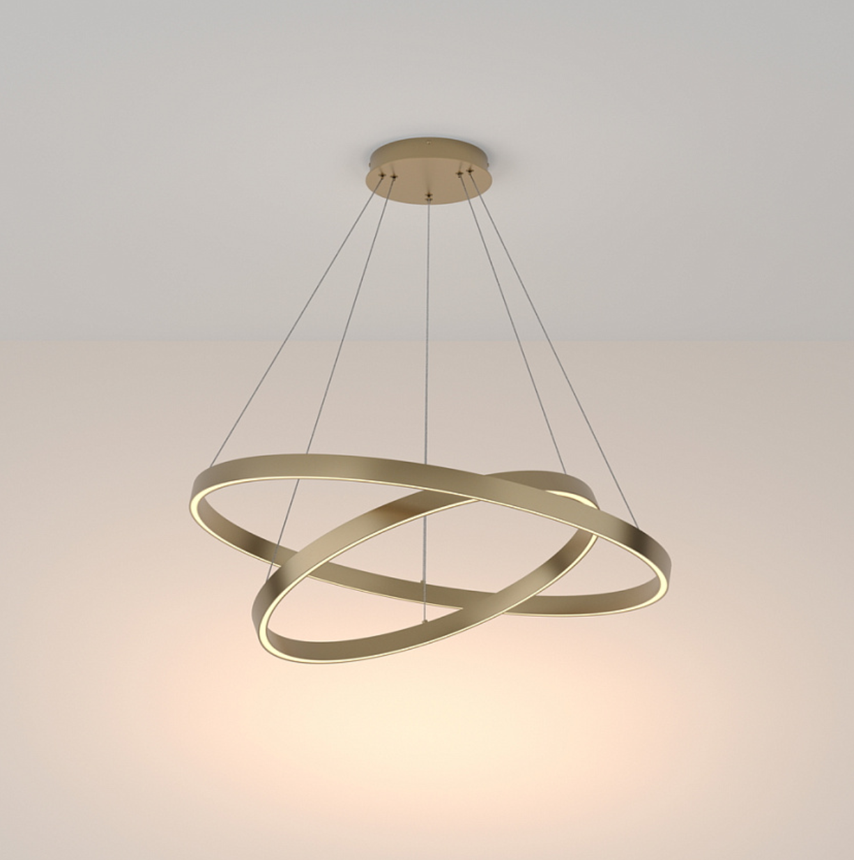 Lampada a sospensione Rim 3000K ottone 80cm