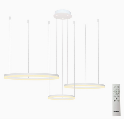 HALO PENDANT 80+60+40 CCT Dimmerabile Bianco WH + REMOTE CONTROL  by Azzardo