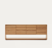 Credenza Alguema 4 ante impiallacciato rovere finitura naturale 200 x 74 cm