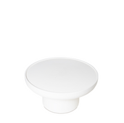 Tavolino centro IMARAN – Legno di mango con finitura effetto cemento 80cm diametro