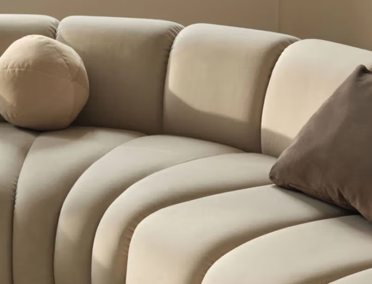 Divano Lupine in Velluto Nero, 3 Posti, 230x95x70 - Pronta Consegna