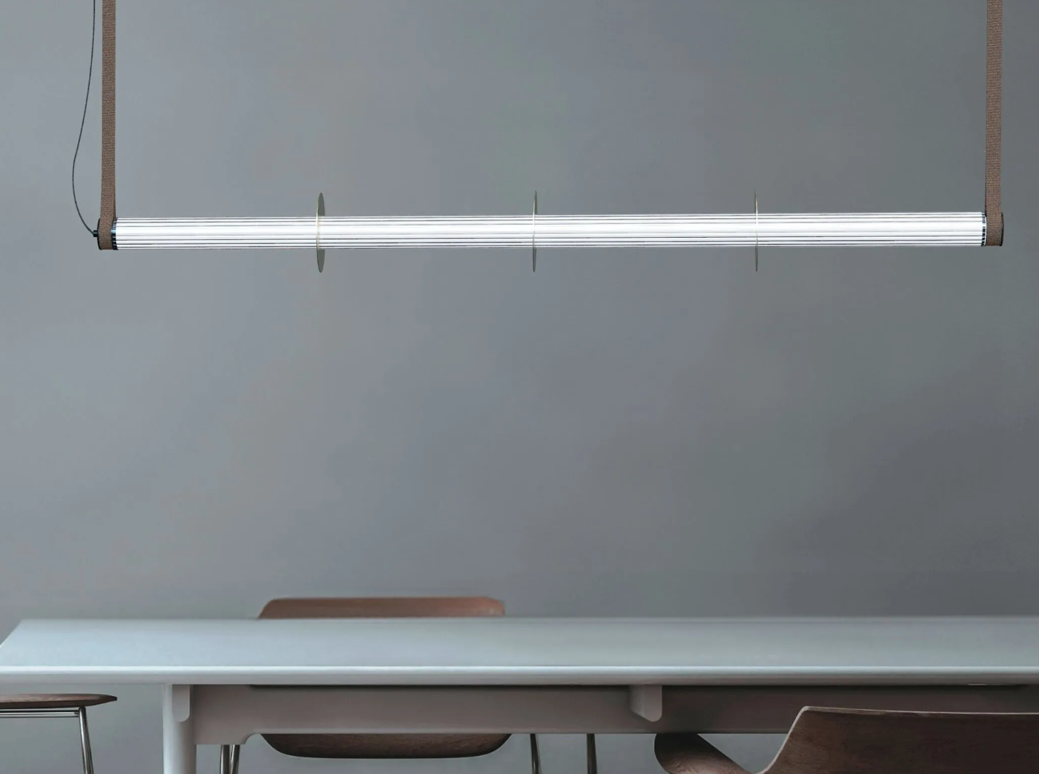 Roseline Pendant - Gold base/ Brown straps