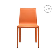 set di 2 sedie da pranzo lusaka arancione