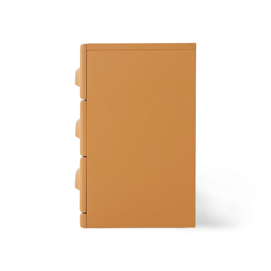 Cassettiera con 3 cassetti, arancio zenzero