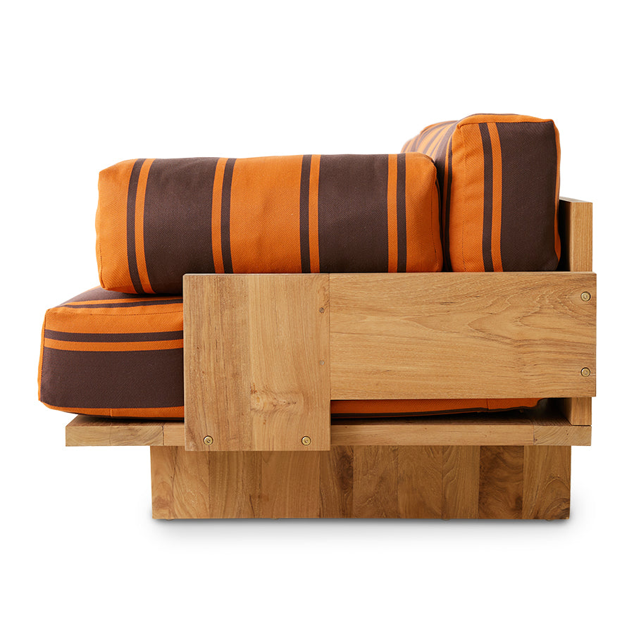 Divano da esterno in teak, retrò
