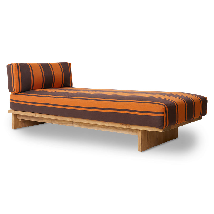 Dormeuse da esterno in teak, retrò