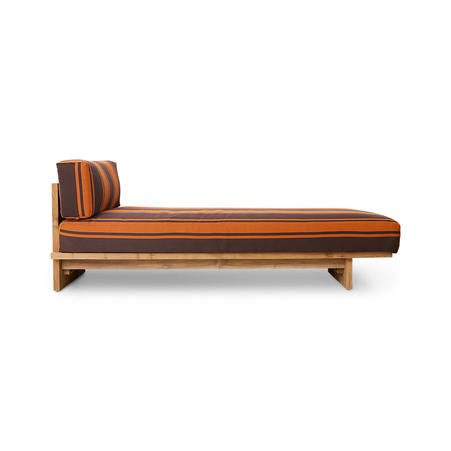 Dormeuse da esterno in teak, retrò