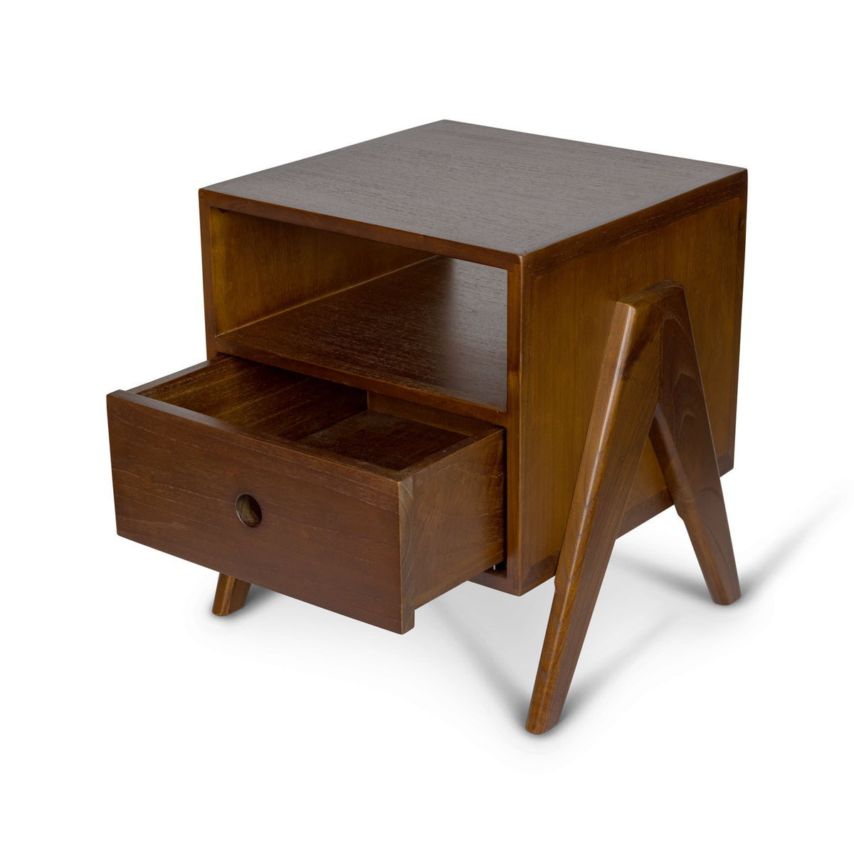 Comodino Night Cabin P.V.W. - Dark Brown - Pierre Jeanneret Edition