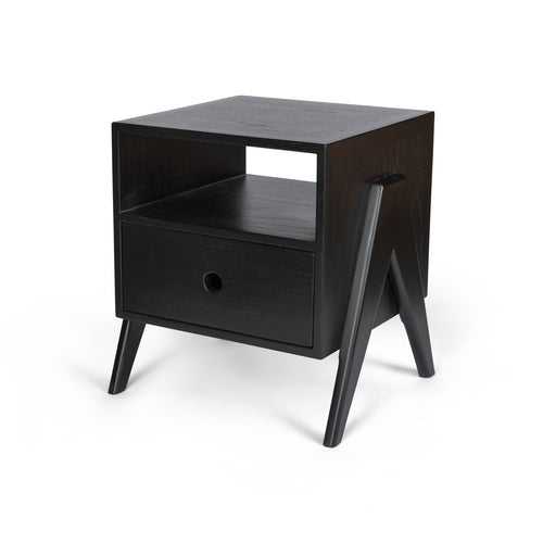 Comodino Night Cabin P.V.W. - Charcoal Black - Pierre Jeanneret Edition