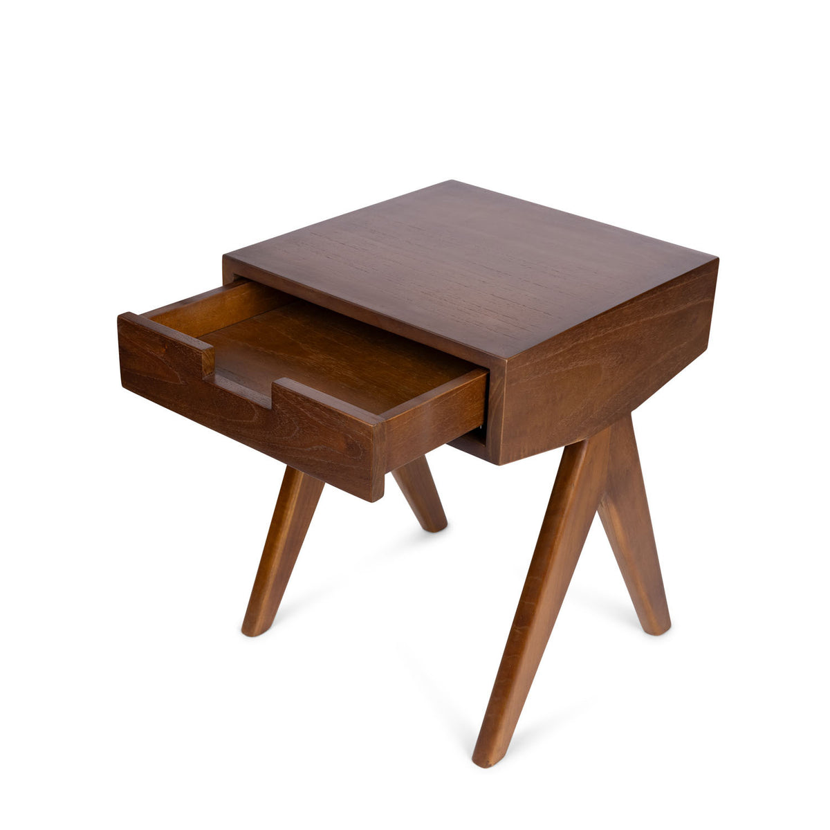 Comodino Night Cabin W.T.H. con cassetto - Dark Brown - Pierre Jeanneret Edition