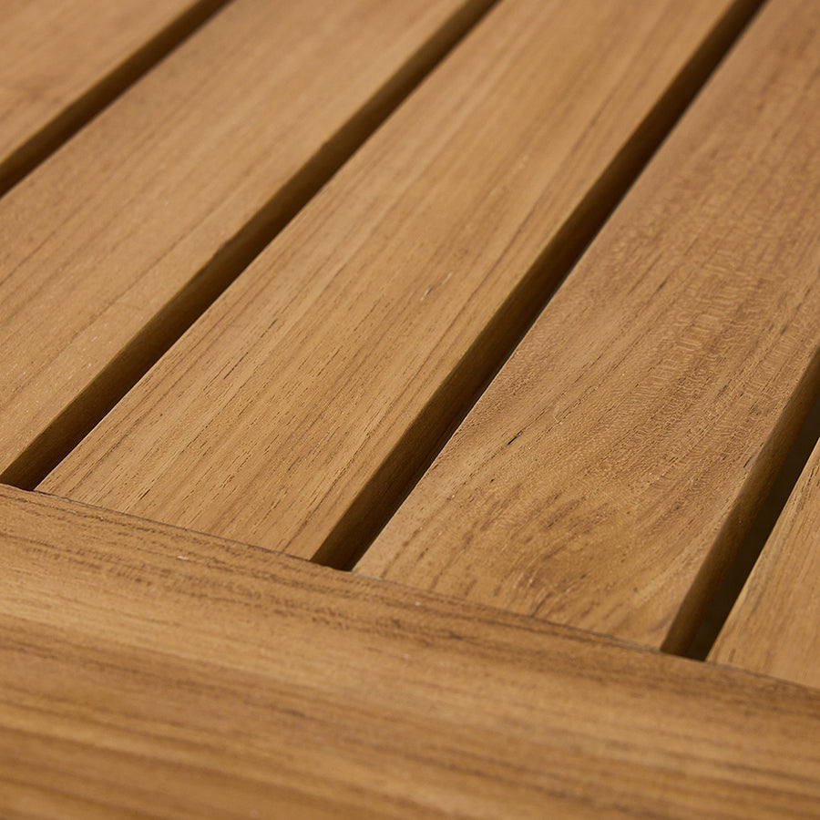 Pouf da esterno in teak, naturale