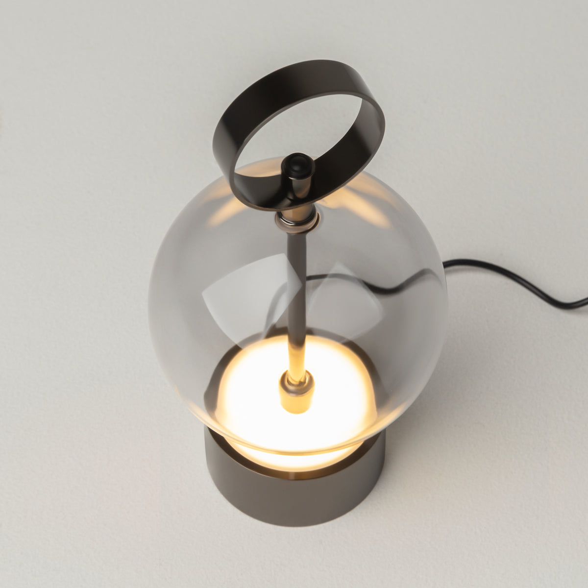 Lampada da tavolo ricaricabile Double Moon - Maytoni - Nero - MOD478RL-L3B3K