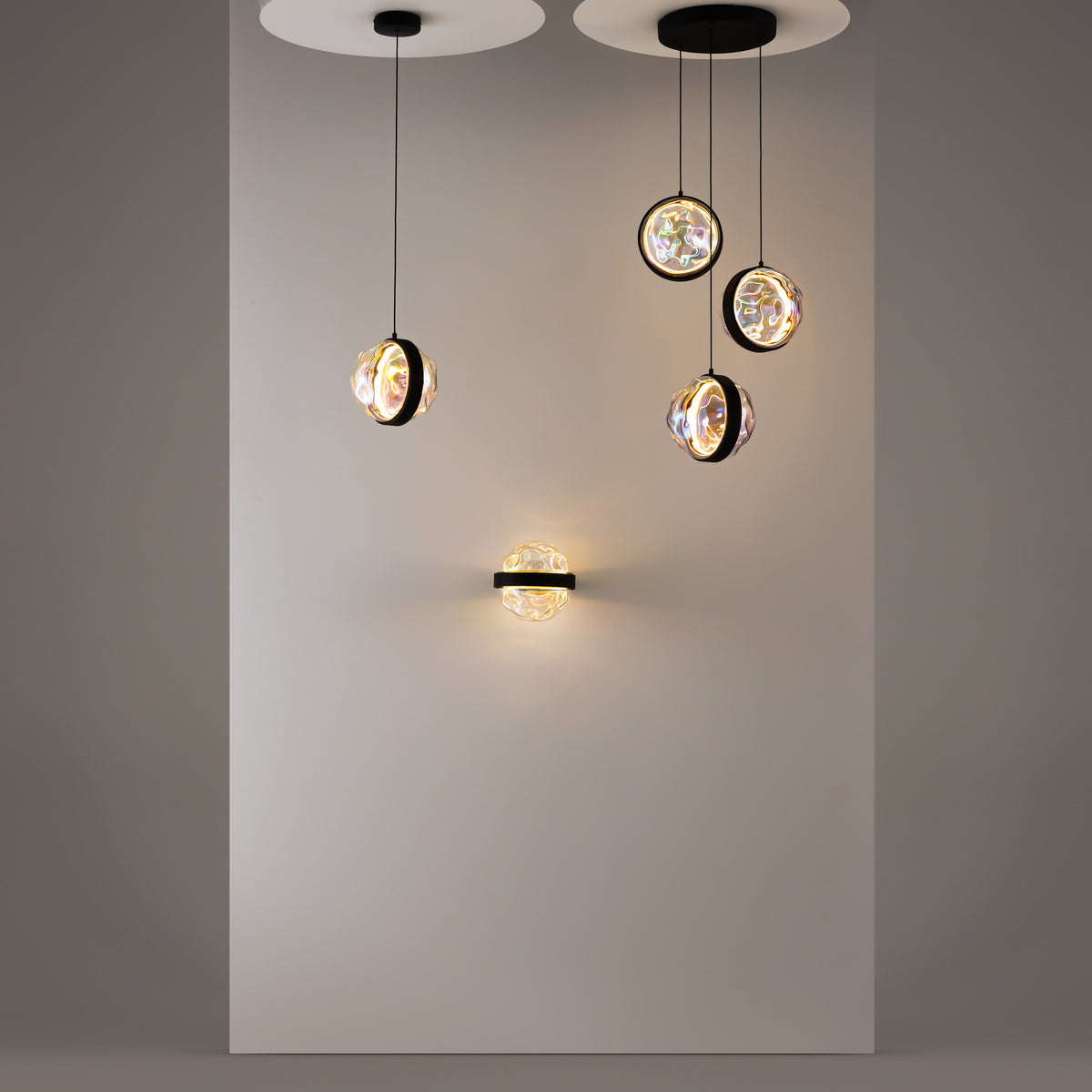 Lampada a sospensione Misterio - Maytoni - Nero - MOD379PL-L17B2.7K