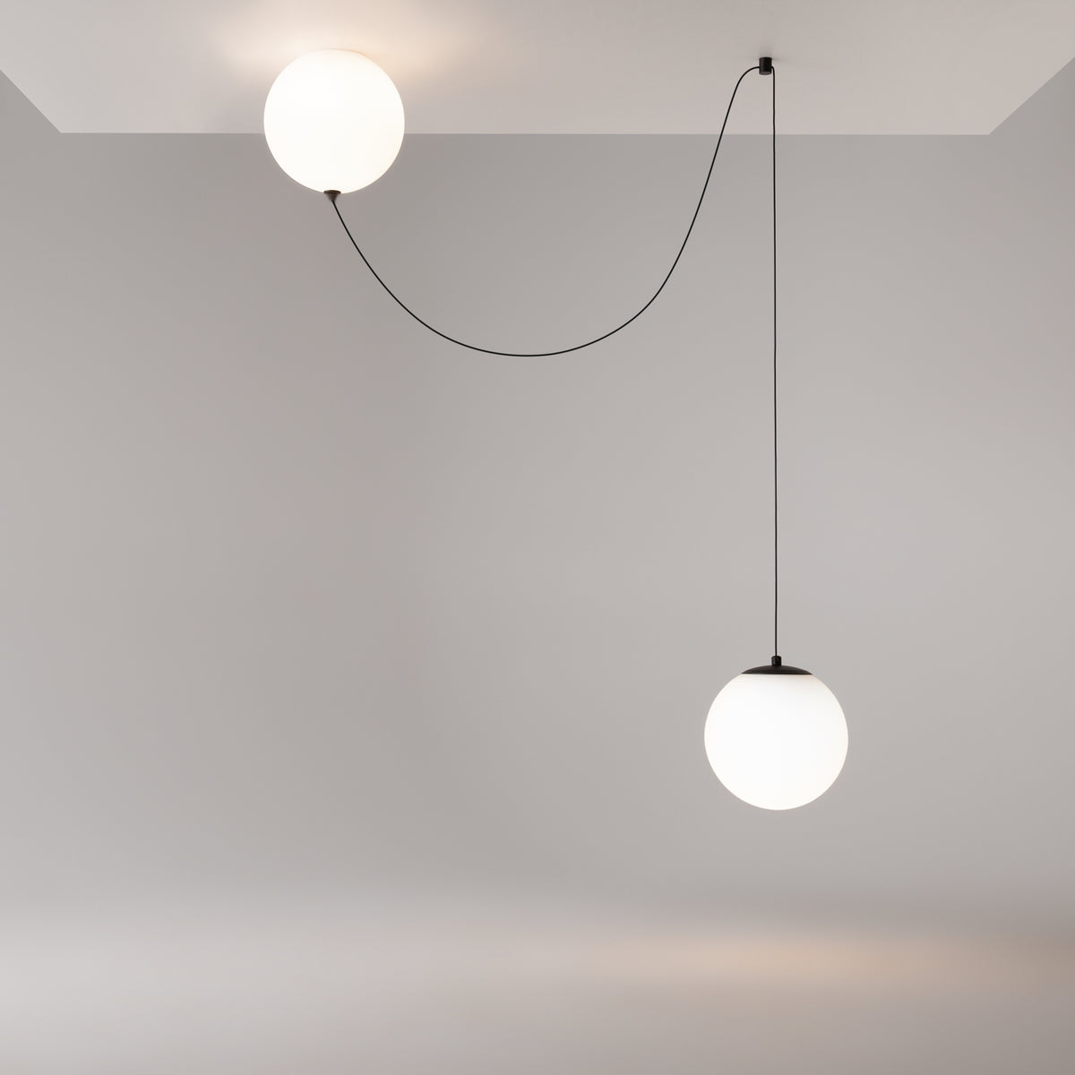 Lampada a sospensione Twins - Maytoni - Nero - MOD427PL-L20B3K1
