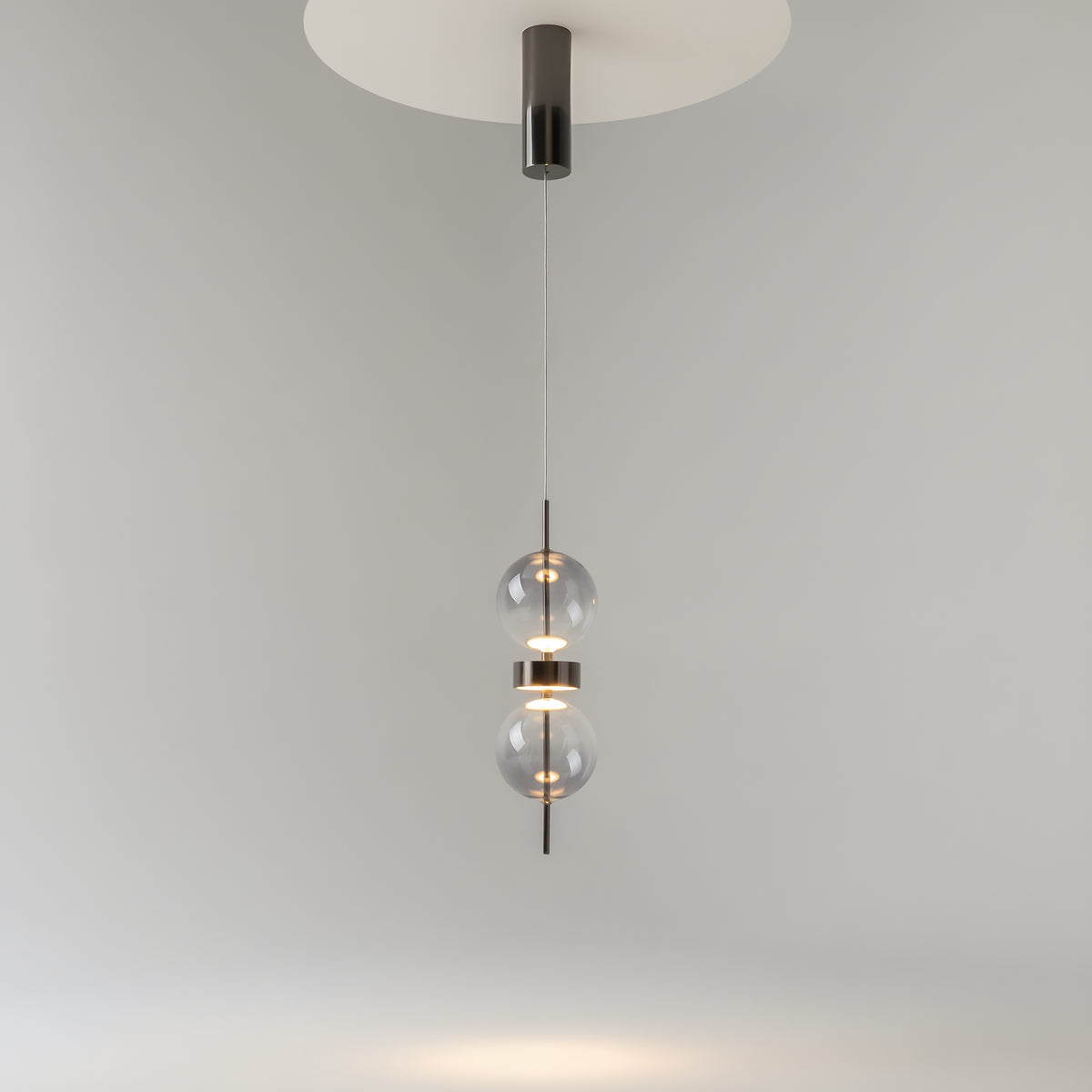 Lampada a sospensione Double Moon - Maytoni - Nero - MOD478PL-L8B3K