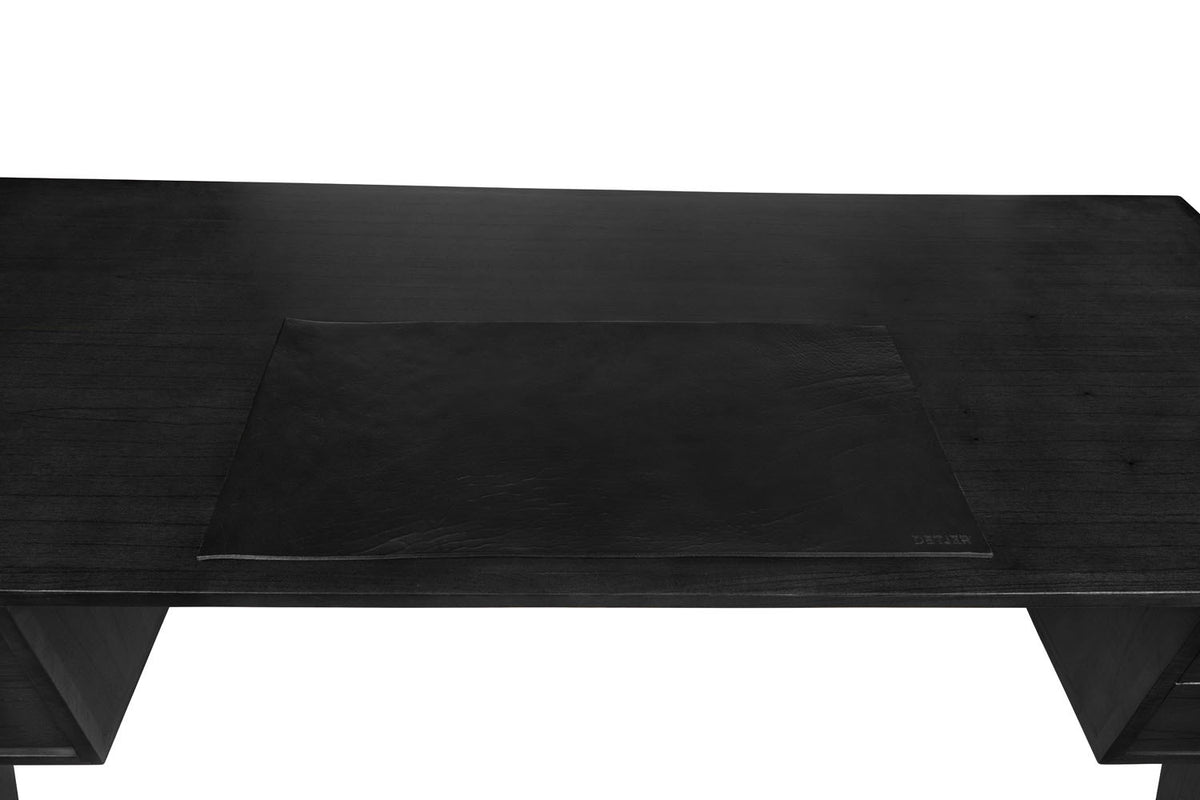 Sottomano in pelle Leather Desk Pad - Charcoal Black