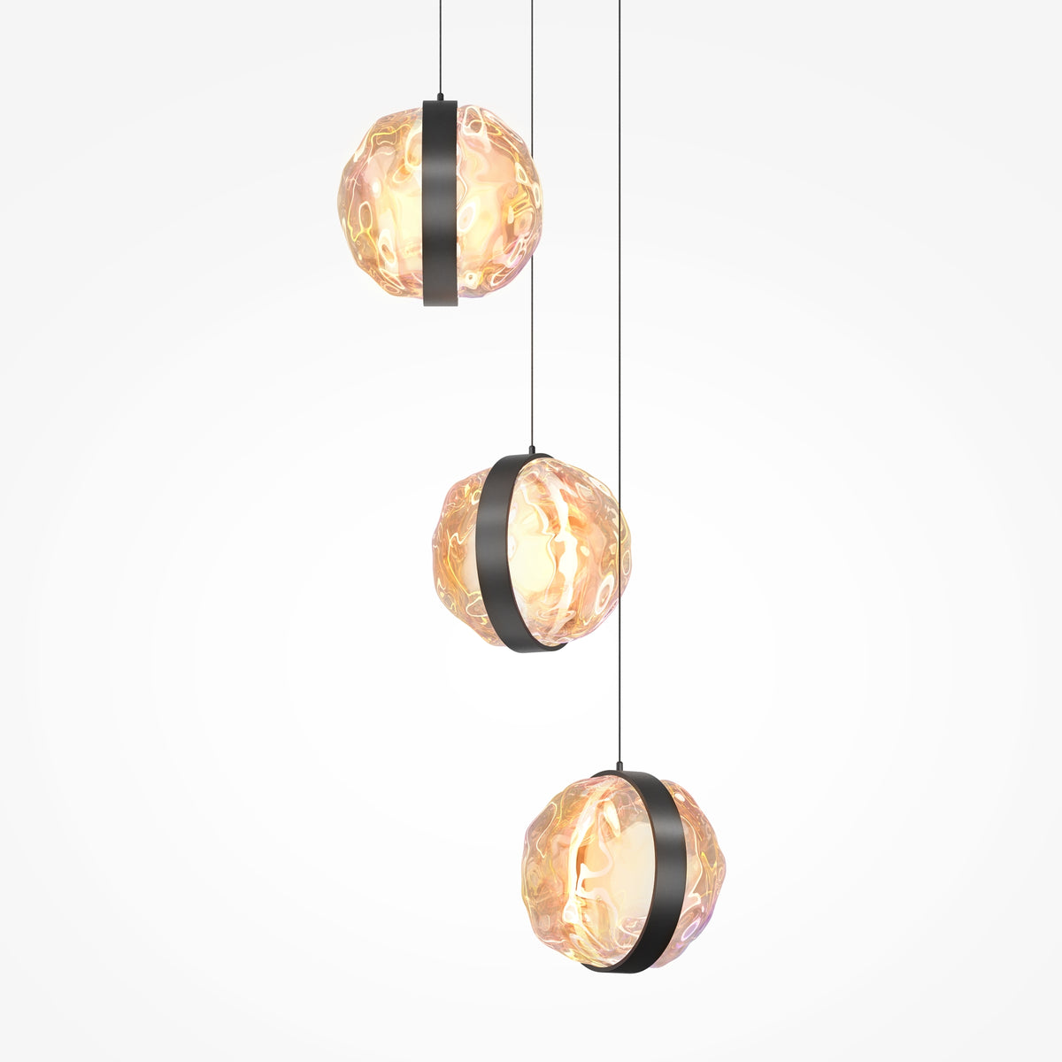 Lampada a sospensione Misterio - Maytoni - Nero - MOD379PL-L17B2.7K