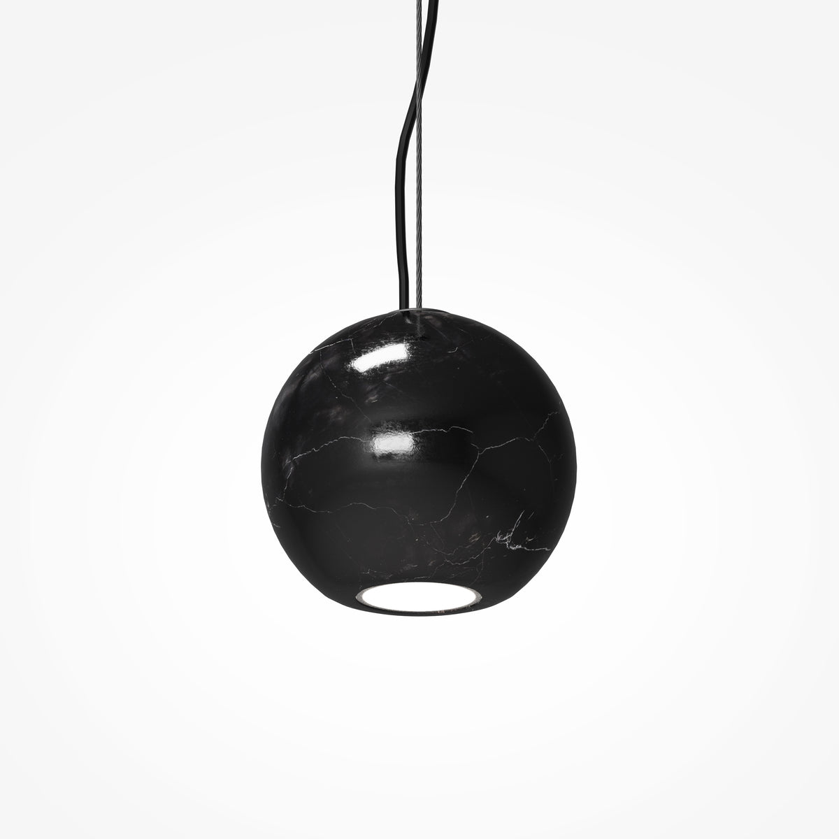 Lampada a sospensione Basic Texture - Maytoni - Nero - MOD461PL-01B