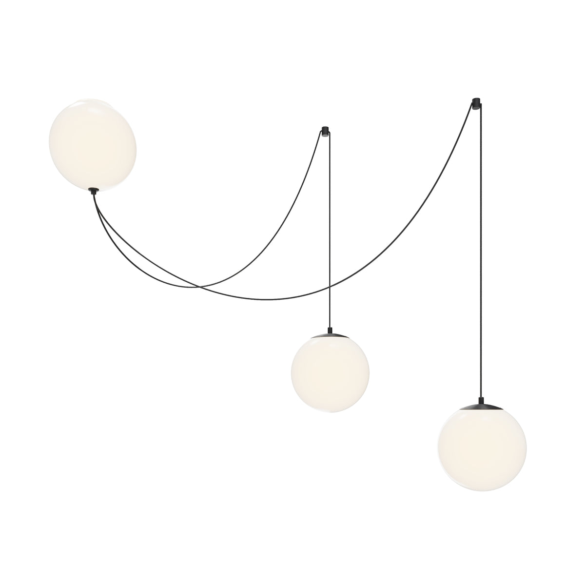 Lampada a sospensione Twins - Maytoni - Nero - MOD427PL-L30B3K1