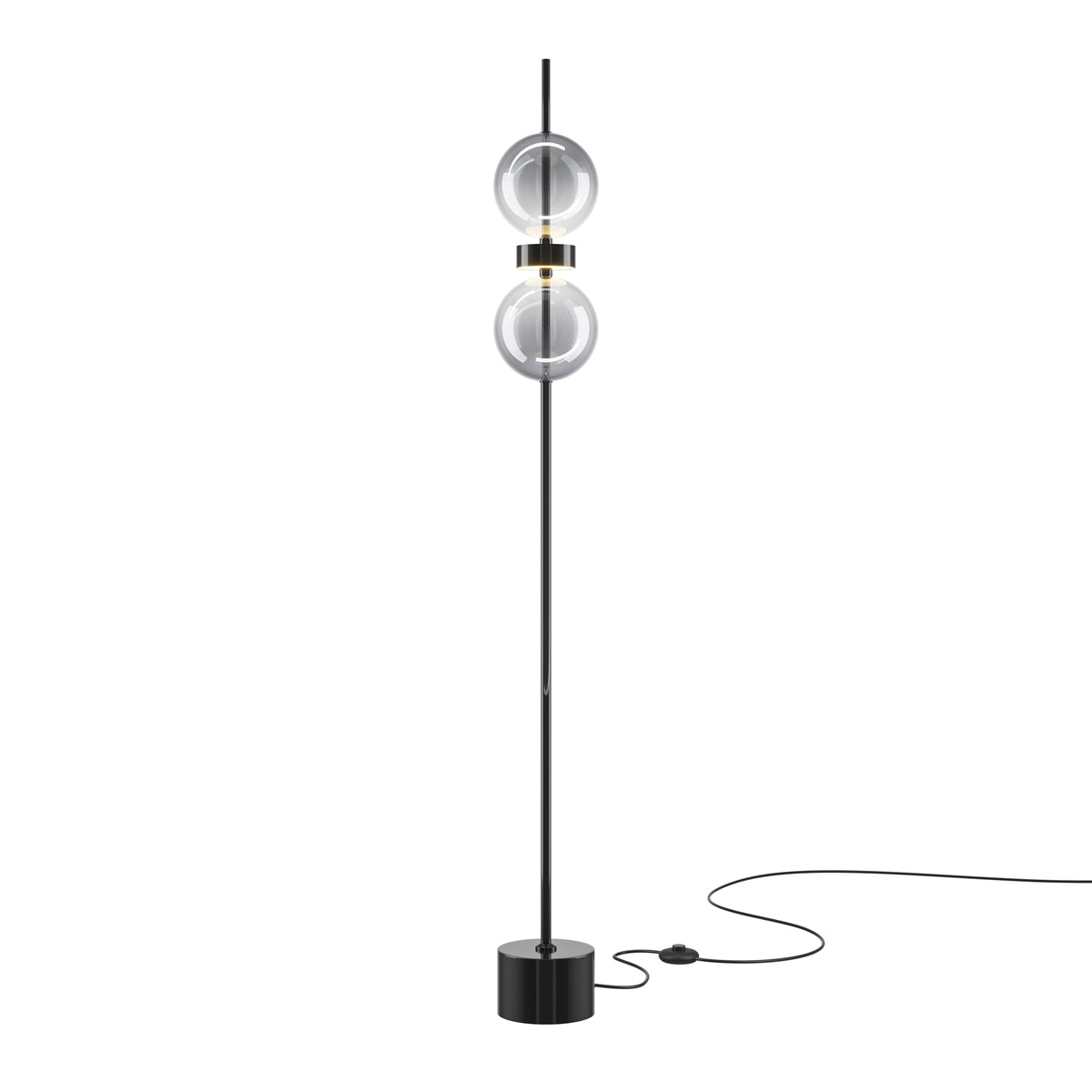 Lampada da terra Double Moon - Maytoni - Nero - MOD478FL-L15B3K