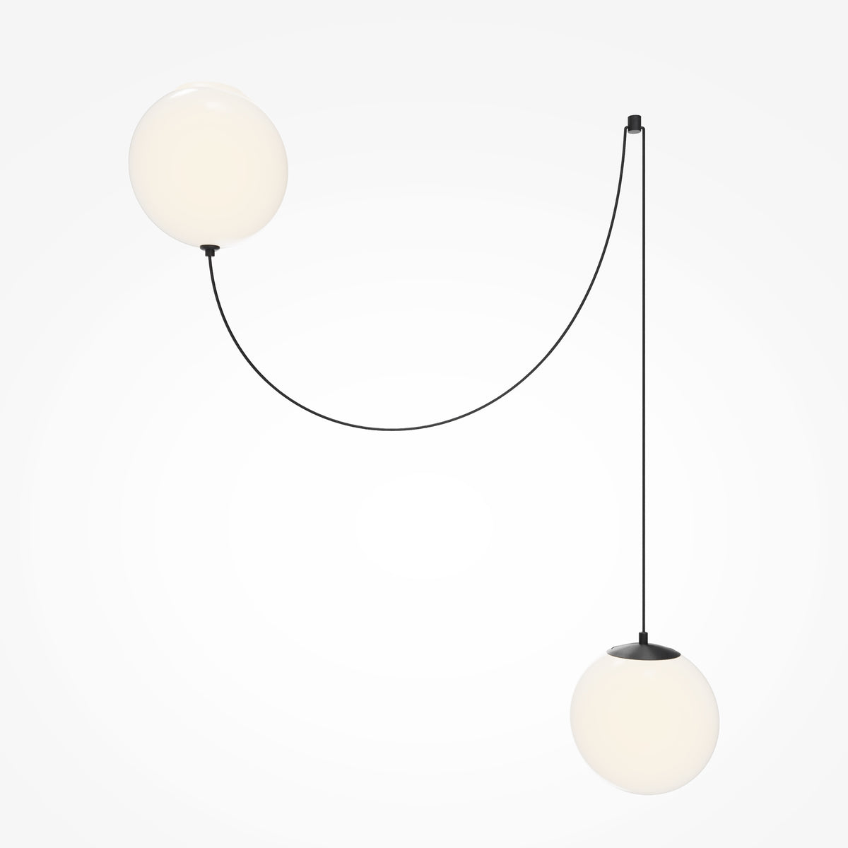 Lampada a sospensione Twins - Maytoni - Nero - MOD427PL-L20B3K1