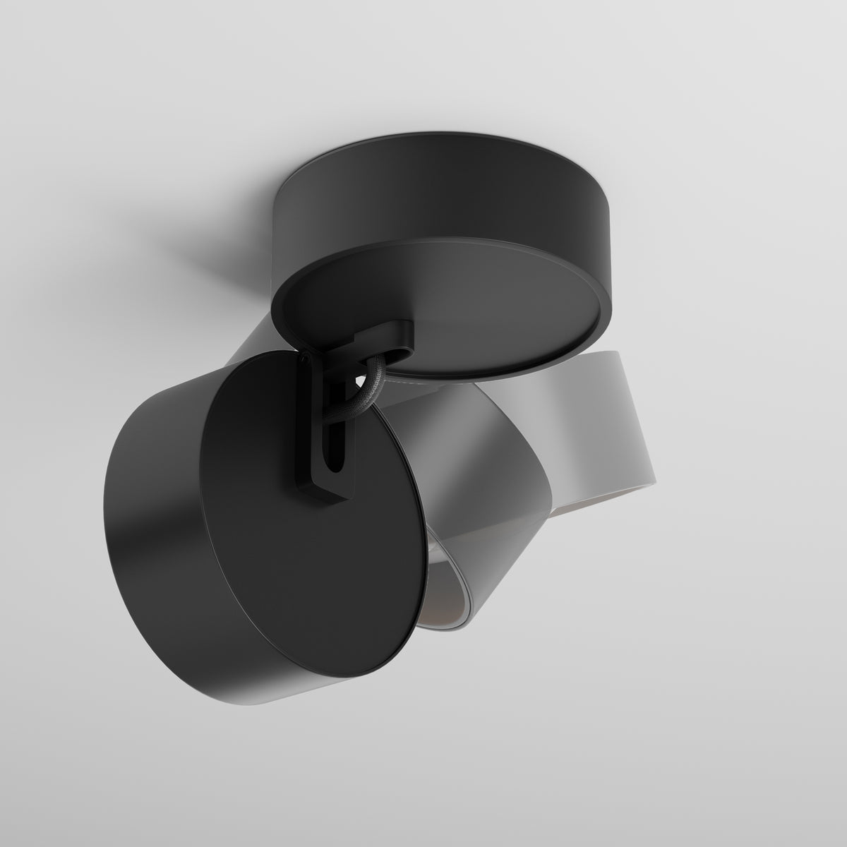 Lampada da soffitto Lens - Maytoni - Nero - C220CL-12W3K-B