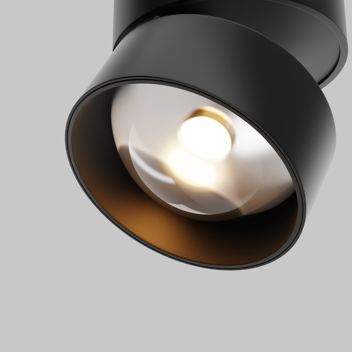Lampada da soffitto Lens - Maytoni - Nero - C220CL-12W3K-B