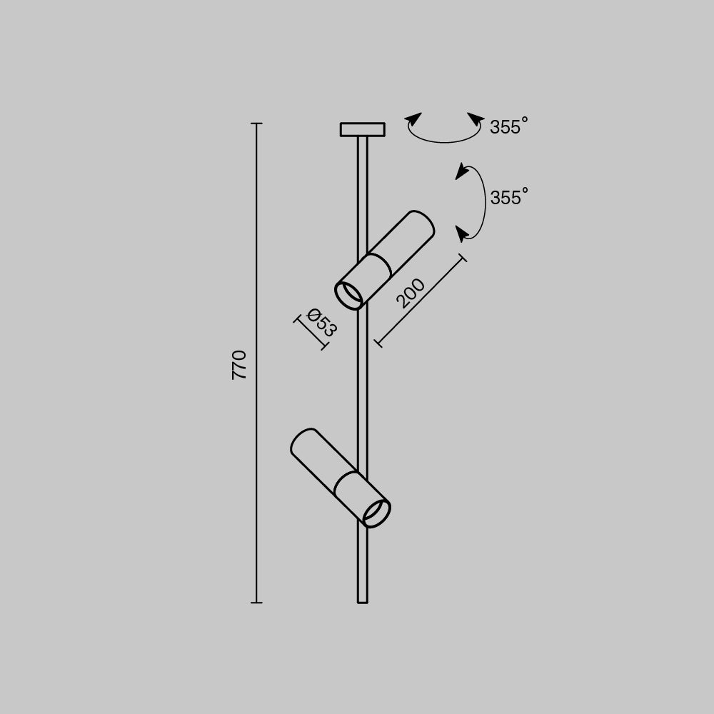 Lampada da soffitto Elti GU10 2x10W - Maytoni - Bianco - C021CL-02W