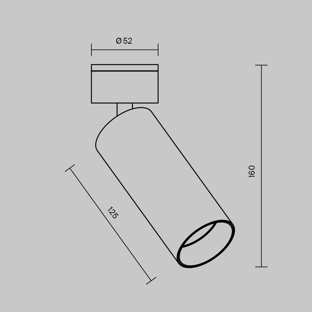 Lampada da soffitto FOCUS LED 4000K 1x12W 50° Dim Triac - Maytoni - Nero - C055CL-L12B4K-W-D-B